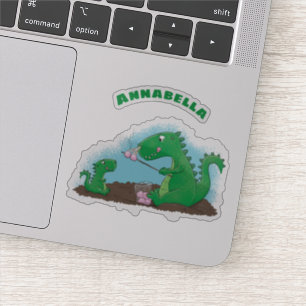 Sticker Baguettes mignonnes grillant des marshmallows dess