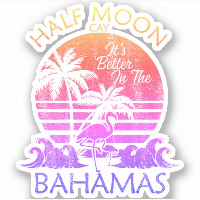 Sticker Bahamas Moon Cay Vacances Croisière (Devant)
