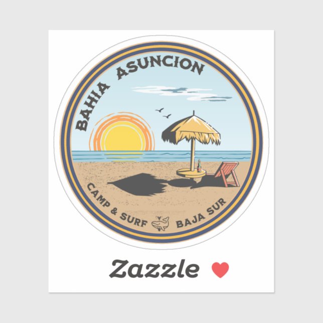 Sticker Bahía Asunción Baja California Sur Mexico RV (Feuille)