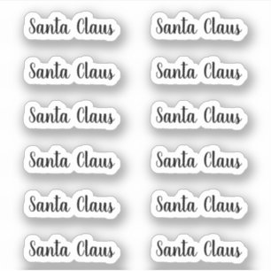 Sticker Baiser Santa Claus Signature Angeletti Script