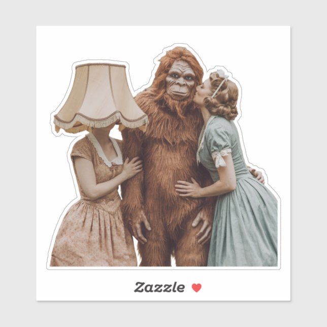 Sticker Baiser Sasquatch (Feuille)