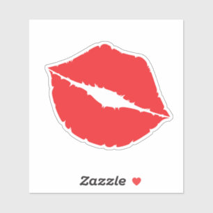 Sticker Baisers Big Red Lips