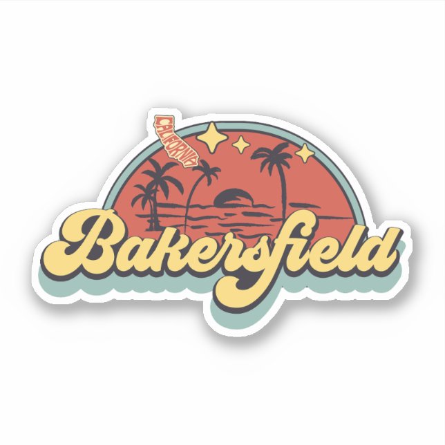 Sticker Bakersfield, Californie (Devant)