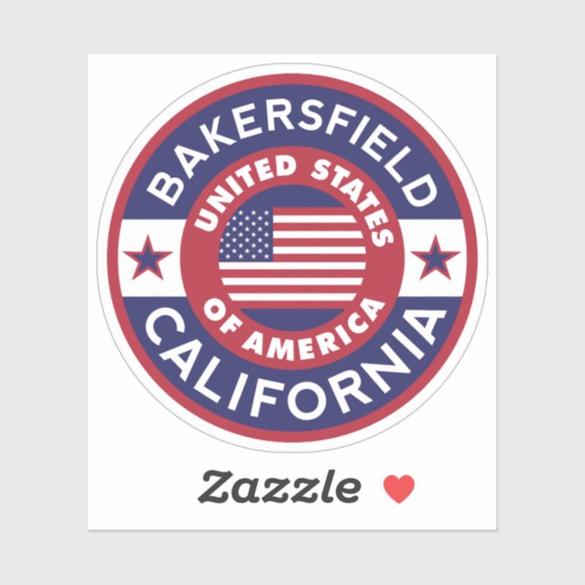 Sticker BAKERSFIELD, Californie (Feuille)