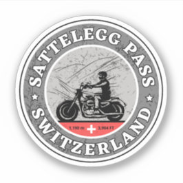 Sticker Balade en moto Sattelegg pass swiss-alps