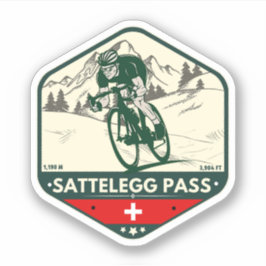 Sticker Balade en moto Sattelegg pass swiss-alps