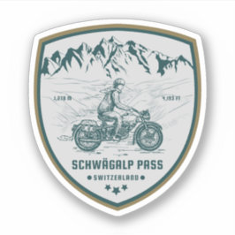 Sticker Balade en moto Schwägalp Pass alpes suisses