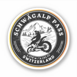 Sticker Balade en moto Schwägalp Pass alpes suisses