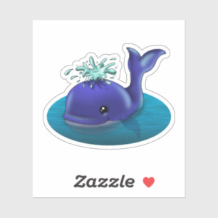 Sticker Baleine bleue