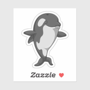 Sticker Baleine tueuse au Yoga Fitness in Standing