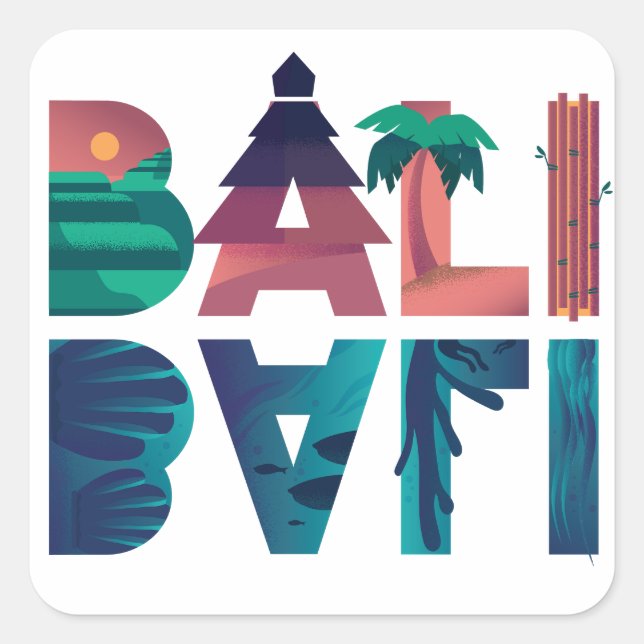 Sticker Bali Indonésie Travel (Devant)