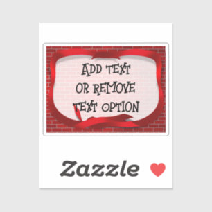 Sticker Balise rouge ruban Noël