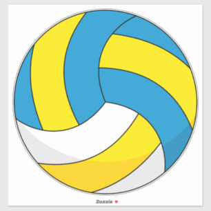 Sticker Balle de volley-ball en dessin