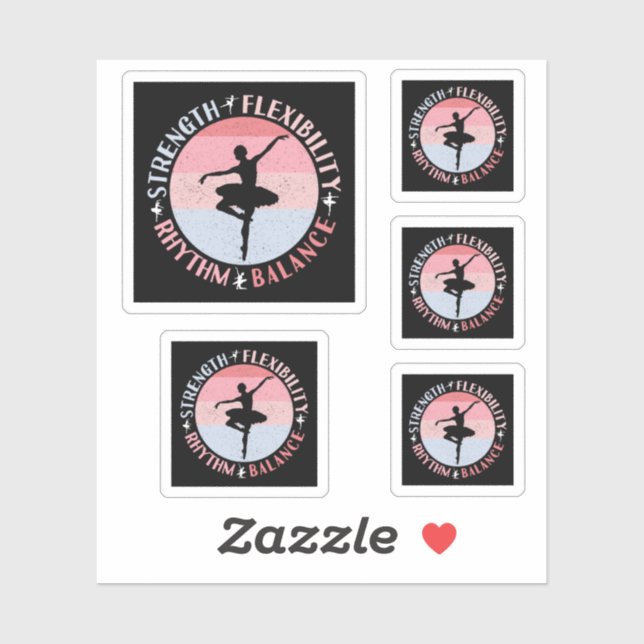 Sticker Ballerina Ballet Dancer - Valeurs Mindset (Feuille)