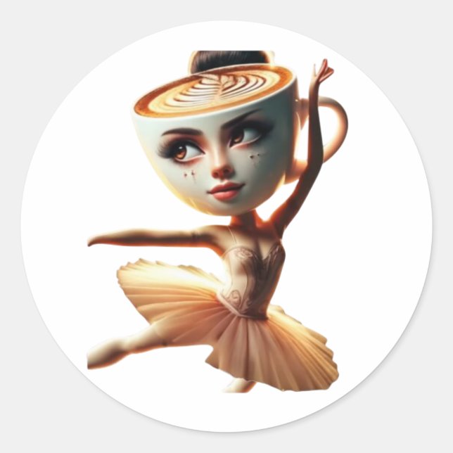 Sticker Ballerina Cappuccina (Brainrot Italien) (Devant)
