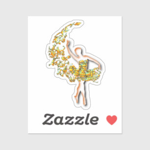 Sticker Ballerina Fire Dancer - Peinture