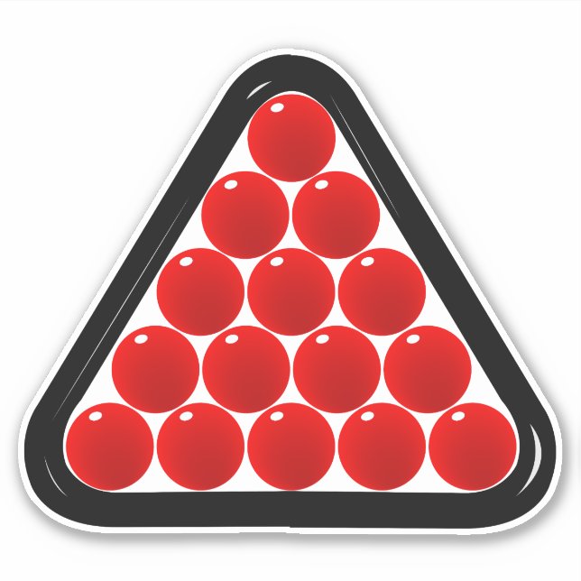 Sticker Balles de snooker en triangle (Devant)