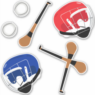 Sticker Ballons et casques de sport gaélique hurling