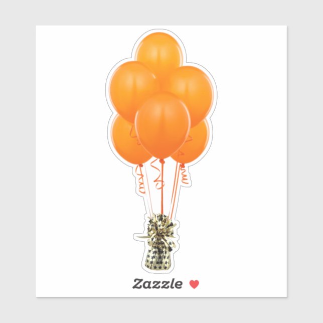 Sticker Ballons orange (Feuille)