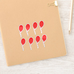 Sticker Ballons rouge mignon
