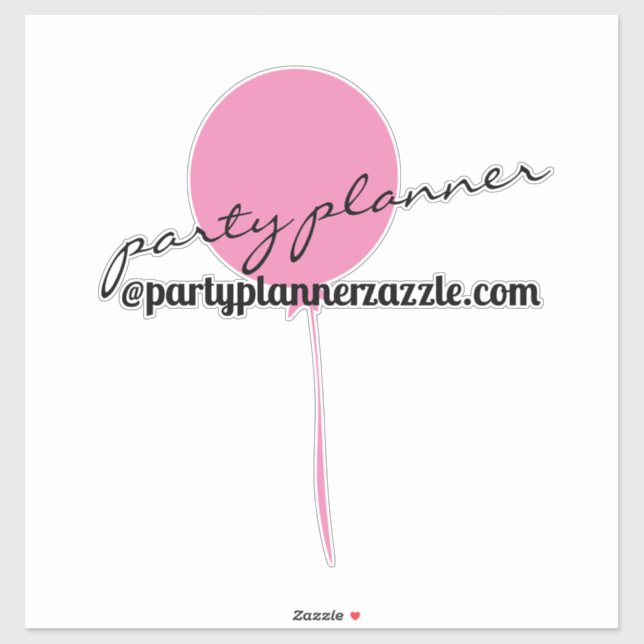 Sticker Balloon Party Planner N'importe quelle couleur Nom (Feuille)