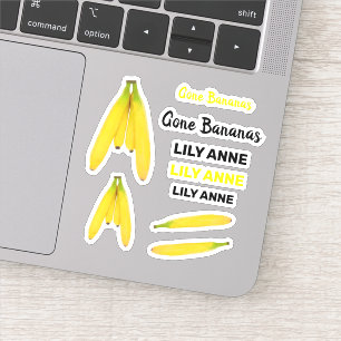 Sticker Bananes Fruits Mignonnes Avec Nom