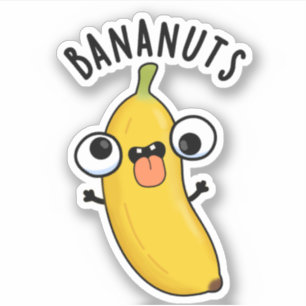 Sticker Bananuts Funky Fou Banana Fruit Pun