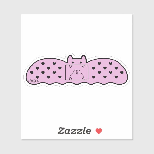 Sticker Bandage en forme de chaume rose (Feuille)