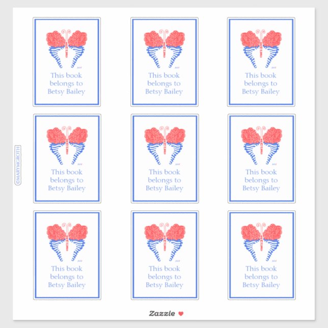 Sticker Bandana Papillon Plaque (Feuille)
