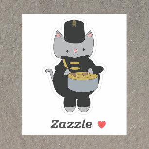 Sticker Bande de marquage des chats Snare Drum Black Gold