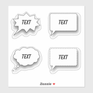 Sticker Bande dessinée mot cloud mot bulle pop art
