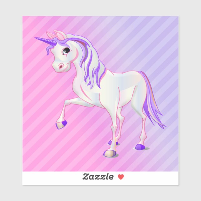 Sticker Bandes Et Unicorne (Feuille)