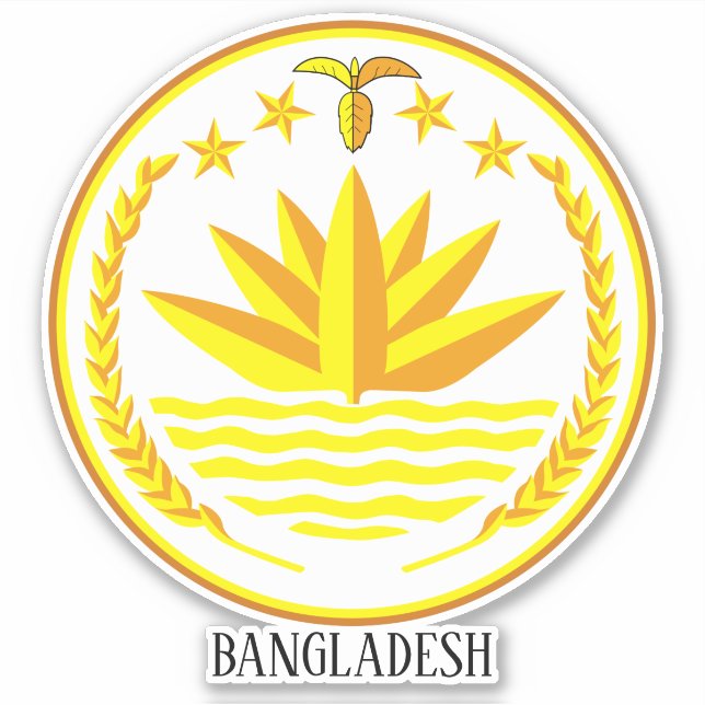 Sticker Bangladesh Emblem national Patriotique (Devant)