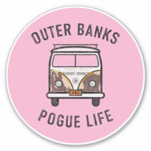 Sticker Banques extérieures Van Pogue Life OBX Vintage (L