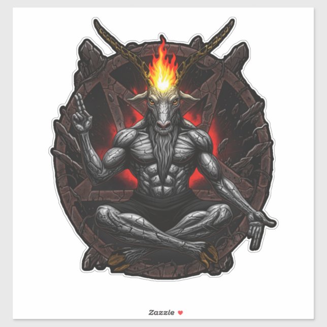 Sticker Baphomet Ascendant: Dark Wisdom (Feuille)