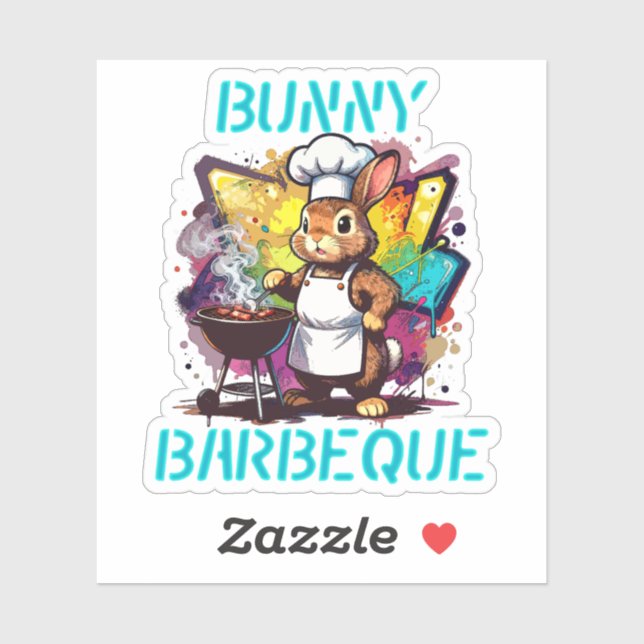 Sticker Barbecue de lapin (Feuille)