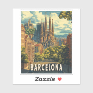 Sticker Barcelone, Espagne Voyage