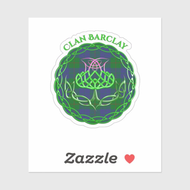 Sticker Barclay Scottish Tartan Celtic Thistle (Feuille)
