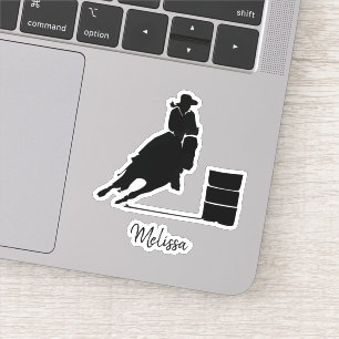 Sticker Baril emballant l'illustration noire de silhouette