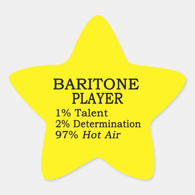 Sticker Baritone Hot Air Star (Devant)