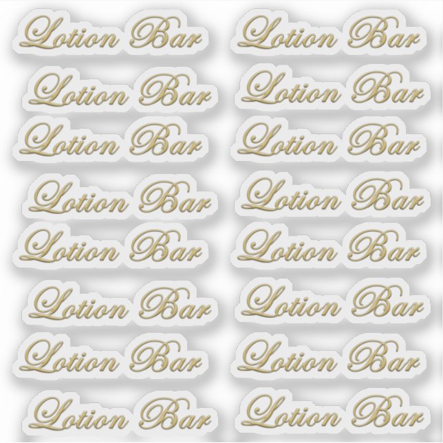 Sticker Barre de lotion en or métallique biseauté étanche (Devant)