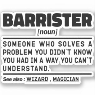 Sticker Barrister Noun Spécialiste de la définition Droit 