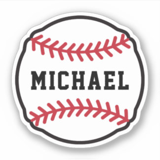 Sticker Baseball avec nom ou texte personnalisés