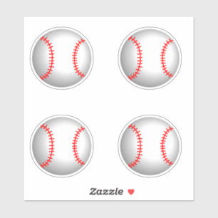 Sticker Baseball avec Red Stitching