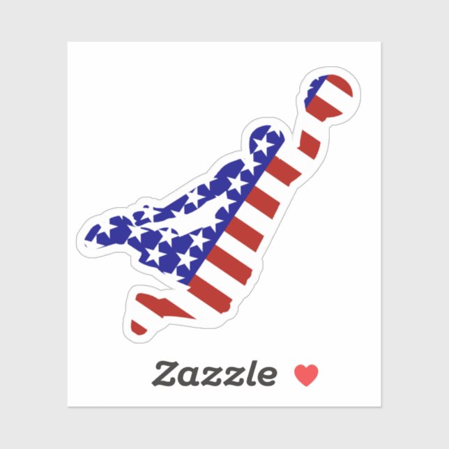 Sticker BASKET Patriotique USA (Feuille)