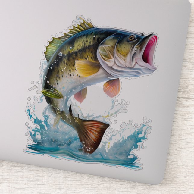Sticker Basse de sonnerie partie pêche (Détail)