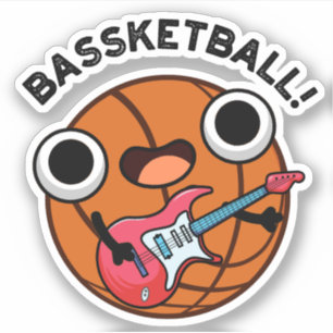 Sticker Bassketball Funny Basketball Musique Pun