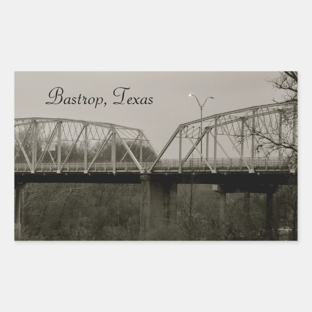 Sticker Bastrop, Texas Old Iron Bridge (Devant)