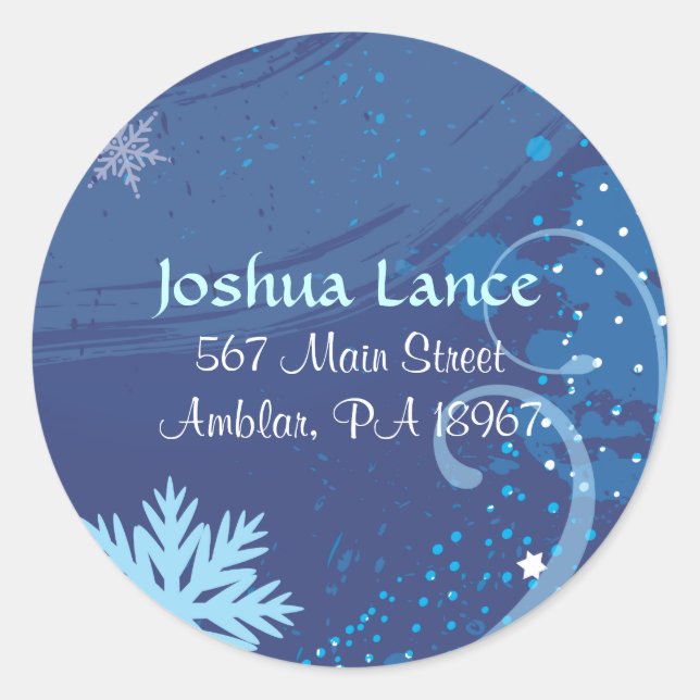 Sticker Bat mitzvah Sticker Sticker SNOWFLAKES CON (Devant)