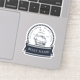 Sticker Bateau moderne Nautique Personnalisé